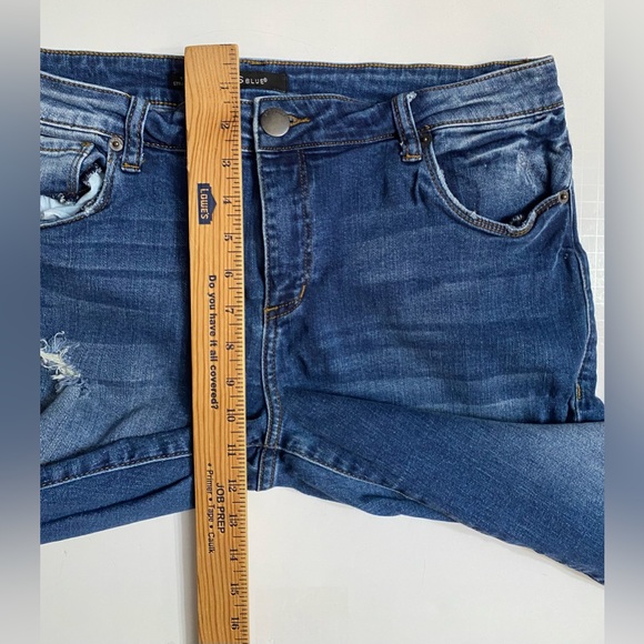 STS Blue Taylor Straight Leg Distressed Raw-Hem Embroidered Denim Jean Women 32 - Picture 4 of 11